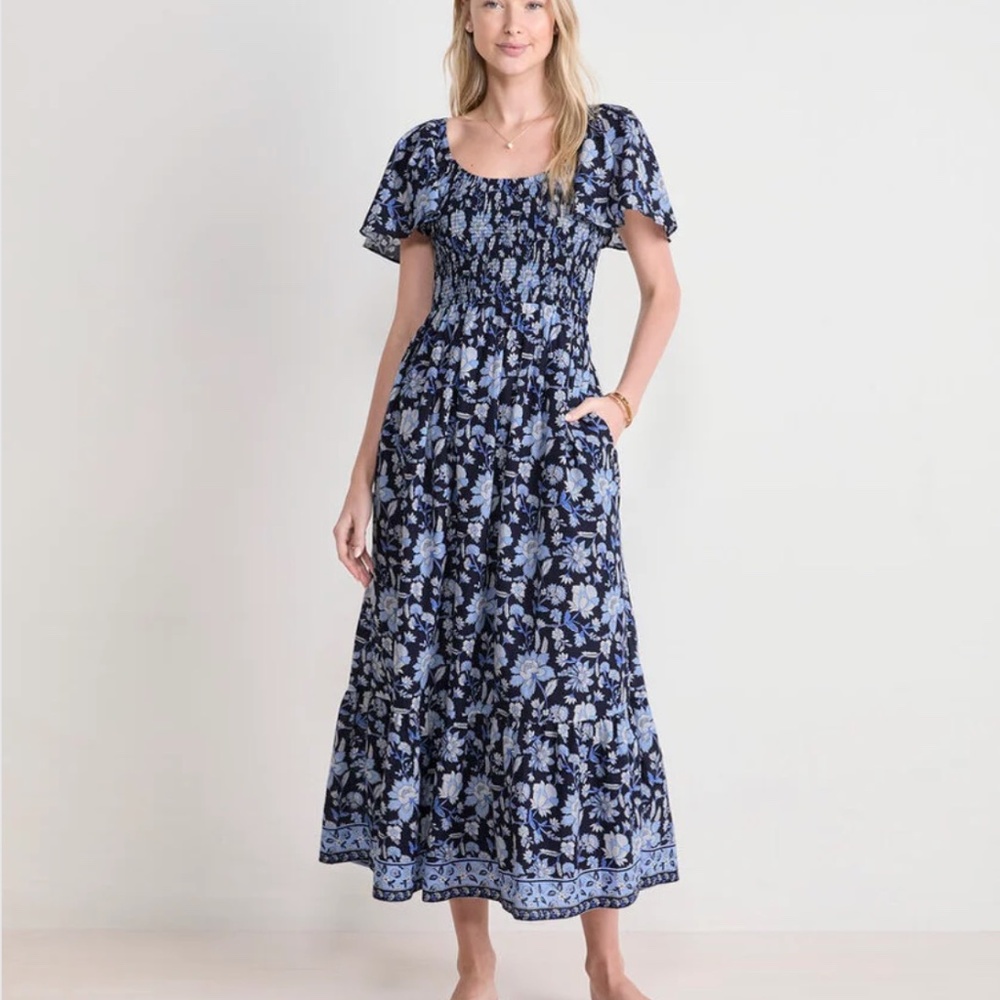 NWT Flutter Sleeve Maxi Dress in Thalia Floral